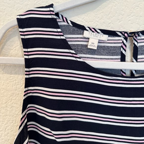 Talbots Blue, Pink and White Stripe Tank Top - Picture 2 of 4
